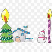 手绘彩色蜡烛生日-空若网 手绘彩色蜡烛生日-空若网