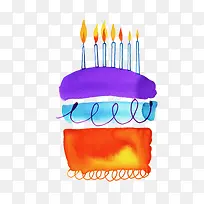 手绘生日蛋糕-空若网 手绘生日蛋糕-空若网