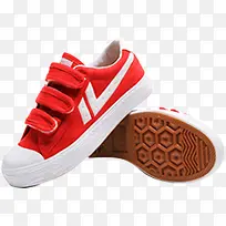 红色时尚运动款帆布鞋-空若网 红色时尚运动款帆布鞋-空若网