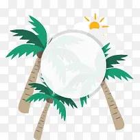 夏季风景椰汁树元素-空若网 夏季风景椰汁树元素-空若网