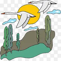 手绘风景-空若网 手绘风景-空若网