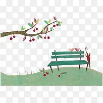 手绘水彩风景图案-空若网 手绘水彩风景图案-空若网