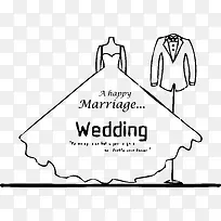 卡通婚庆礼服西装婚纱-空若网 卡通婚庆礼服西装婚纱-空若网