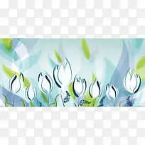 卡通手绘花卉背景-空若网 卡通手绘花卉背景-空若网