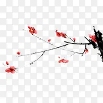 梅花树水墨画-空若网 梅花树水墨画-空若网