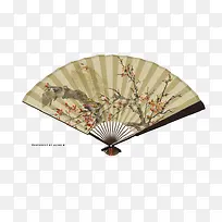梅花手绘古扇-空若网 梅花手绘古扇-空若网