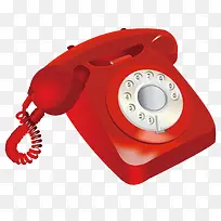 红色质感卡通电话-空若网 红色质感卡通电话-空若网