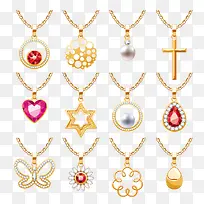 豪华金项链钻石矢量素材-空若网 豪华金项链钻石矢量素材-空若网