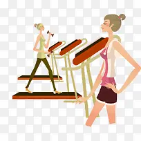 健身房锻炼的时尚女人-空若网 健身房锻炼的时尚女人-空若网