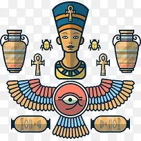 矢量手绘埃及文化-空若网 矢量手绘埃及文化-空若网