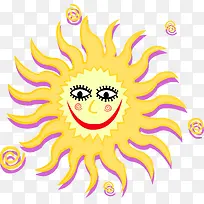 卡通可爱太阳图标矢量图-空若网 卡通可爱太阳图标矢量图-空若网