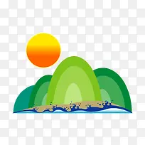 卡通矢量山峰-空若网 卡通矢量山峰-空若网