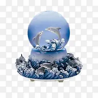 可爱海豚水晶球-空若网 可爱海豚水晶球-空若网