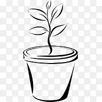 手绘简笔树叶插画-空若网 手绘简笔树叶插画-空若网