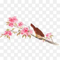 花瓣树枝小鸟枝叶-空若网 花瓣树枝小鸟枝叶-空若网