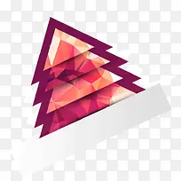 装饰图案 红色渐变 三角形 几-空若网 装饰图案 红色渐变 三角形 几-空若网