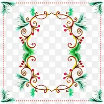 矢量水彩花环-空若网 矢量水彩花环-空若网