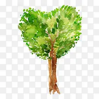 绿色水彩树-空若网 绿色水彩树-空若网