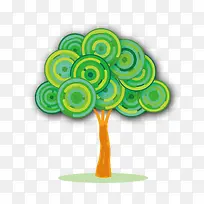 矢量绿色水彩树-空若网 矢量绿色水彩树-空若网