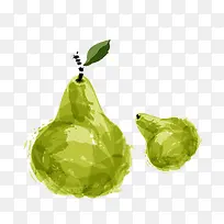 水彩绿色梨-空若网 水彩绿色梨-空若网