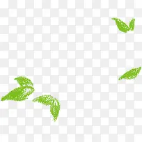 春天绿色水彩树叶-空若网 春天绿色水彩树叶-空若网