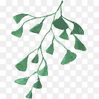 手绘水彩绿色植物-空若网 手绘水彩绿色植物-空若网