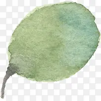 水彩手绘绿色叶子-空若网 水彩手绘绿色叶子-空若网