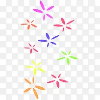 彩色可爱卡通花朵-空若网 彩色可爱卡通花朵-空若网