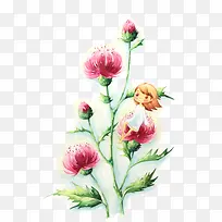 手绘可爱女孩花朵-空若网 手绘可爱女孩花朵-空若网