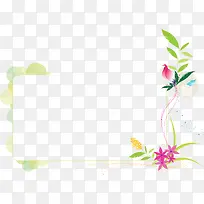 可爱彩色花朵边框-空若网 可爱彩色花朵边框-空若网