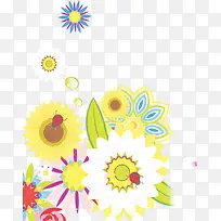 手绘可爱彩色花朵-空若网 手绘可爱彩色花朵-空若网