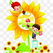 手绘可爱花朵涂鸦-空若网 手绘可爱花朵涂鸦-空若网