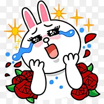 可爱小兔花朵-空若网 可爱小兔花朵-空若网