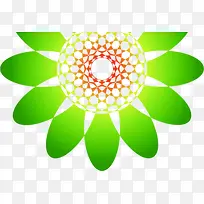 绿色卡通可爱花朵-空若网 绿色卡通可爱花朵-空若网