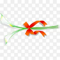手绘百合丝带创意-空若网 手绘百合丝带创意-空若网