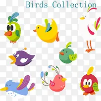 可爱卡通鸟矢量素材-空若网 可爱卡通鸟矢量素材-空若网