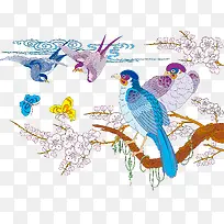 矢量花鸟装饰设计素材-空若网 矢量花鸟装饰设计素材-空若网