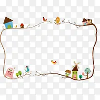 树枝自然风景边框装饰免扣素材-空若网 树枝自然风景边框装饰免扣素材-空若网