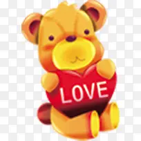 爱心小熊装饰素材-空若网 爱心小熊装饰素材-空若网