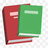 彩色扁平化书本元素-空若网 彩色扁平化书本元素-空若网