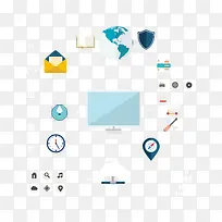 矢量扁平化商务元素-空若网 矢量扁平化商务元素-空若网