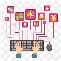 扁平化电脑素材-空若网 扁平化电脑素材-空若网