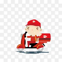 快递小哥装饰元素扁平化-空若网 快递小哥装饰元素扁平化-空若网