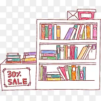 手绘书柜-空若网 手绘书柜-空若网