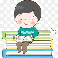 读书的男孩-空若网 读书的男孩-空若网