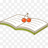 手绘卡通书本水果-空若网 手绘卡通书本水果-空若网