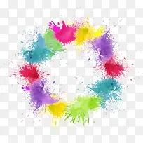 矢量彩色喷溅-空若网 矢量彩色喷溅-空若网