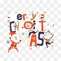 圣诞快乐卡通插画-空若网 圣诞快乐卡通插画-空若网