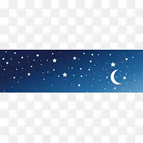 电商蓝色星星月亮背景banner-空若网 电商蓝色星星月亮背景banner-空若网