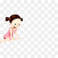 手绘可爱玩耍女生-空若网 手绘可爱玩耍女生-空若网